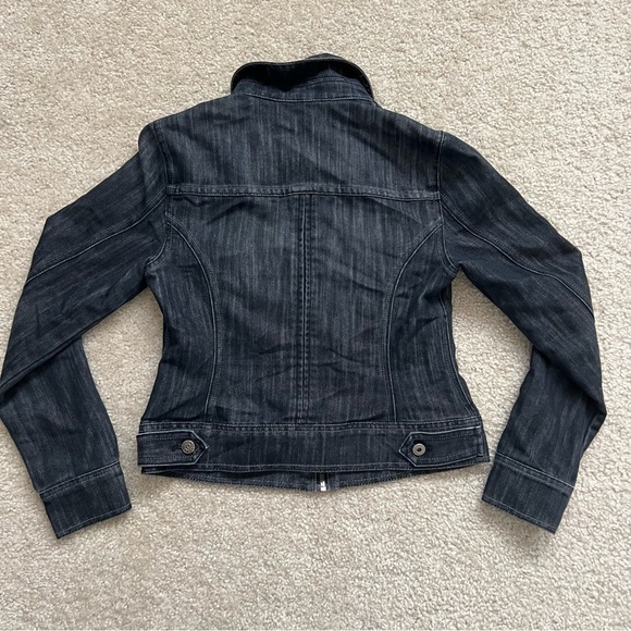 Guess Women’s Moto Blue Jean Jacket‎ Modele Style Size Large - Picture 3 of 16